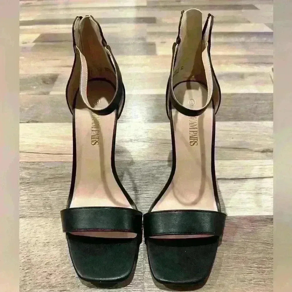 DREAM PAIRS High Heels Stillettos Square Toe Heels for Women Sz 8 NWOT - Picture 2 of 5